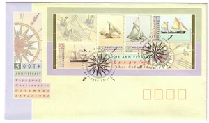 1992 FDC. Australia. Columbus 500th Anniversary. MS. Compass PictPMK "SYDNEY" - Picture 1 of 1