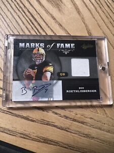 2011 Ben Roethlisberger ABSOLUTE ‘MARKS OF FAME’ AUTO GAME WORN JERSEY 1/25