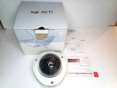 ACTi CAMERA KCM-7111 SECURITY VIDEO DOME CCTV WIDE ANGLE DAY/NIGHT POE RUGGED - Image 1 of 4