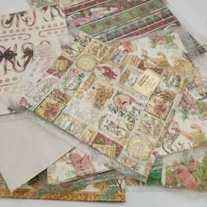 Lot of New /Used Holiday Christmas gift Wrap wrapping paper Old World vintage - Picture 1 of 16