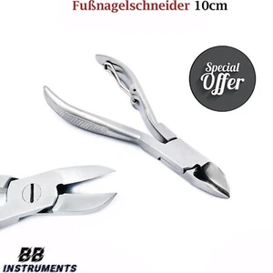 Nagelzange Nagelschere 10cm Fußnägel Maniküre Pediküre Fußnagelschere Zange Stah - Bild 1 von 3