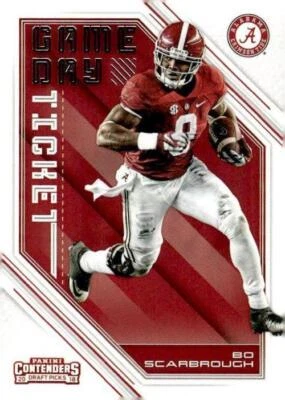 2018 Panini Contenders Draft Picks #19 Bo Scarbrough Game Day Ticket Alabama - Image 1 of 2