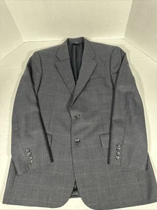 Brooks Brothers 346 Blazer 40R Gray Houndstooth Plaid Wool Sport Coat Blazer - Picture 1 of 9