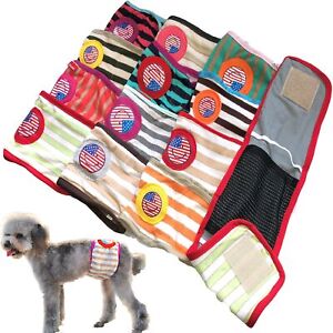 PACK of Dog Diapers RANDOM Colors Male Boy BELLY BAND Wrap For Small Dogs XXS- L