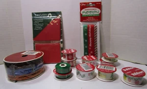 Christmas Misc Lot for Scrapbooking/Card Making - Ribbon, Gift Enclosure Cards - Picture 1 of 8