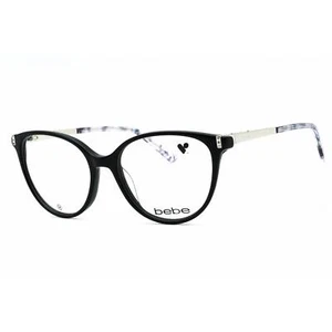 Bebe Women's Eyeglasses Jet Full Rim Cat Eye Frame Clear Demo Lens BB5215 001 - Picture 1 of 2