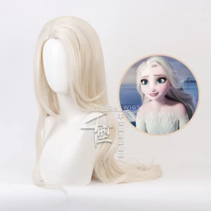 Womens Wigs Elsa Anna Cosplay Fancy Dress Queen Hairpiece Blonde Wig Frozen - Picture 1 of 10