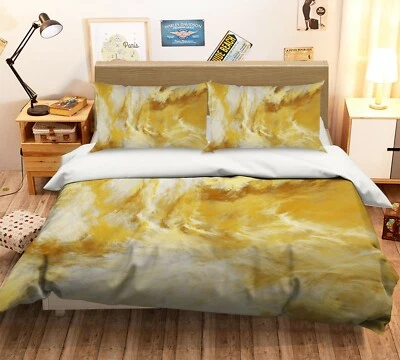 3D Yellow Abstract ZHUA929 Bed Pillowcases Quilt Duvet Cover Set Queen King Zoe - Изображение 1 из 4