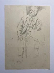 Antique Male Figure Still Life pencil Drawing Walter Richard Sickert - Picture 1 of 5