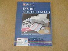 MACO Ink Jet Labels IJ-2025 1" x 4" labels BRAND NEW