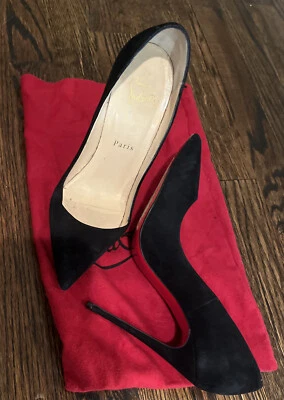 Christian Louboutin™ - Zapatos de salón So Kate 120 mm de gamuza negros, talla 37/6 envío rápido a EE. UU. Foto 1 de 4