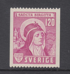 Sweden Sc 328 St Bridget 1.20kr Red Violet XF/S Mint Never Hinged - Picture 1 of 2