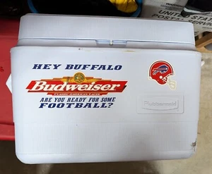 Rubbermaid Budweiser Beer Hey Buffalo Bills Hard Plastic Promo Cooler - Picture 1 of 10
