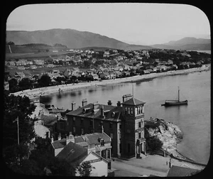 DUNOON C1890 OLD PHOTOGRAPH Magic Lantern Slide SCOTLAND ARGYLL HOTEL - Picture 1 of 3
