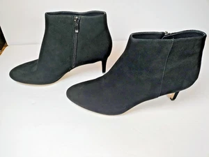 Neu Via Spiga Damengröße 11 schwarz italienisches Leder Stiefeletten Stilettoabsatz - Bild 1 von 8