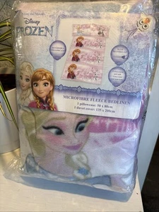 Disney Frozen Single Microfibre Fleece Bedlinen Set - Quilt Cover & Pillowcase - Picture 1 of 3