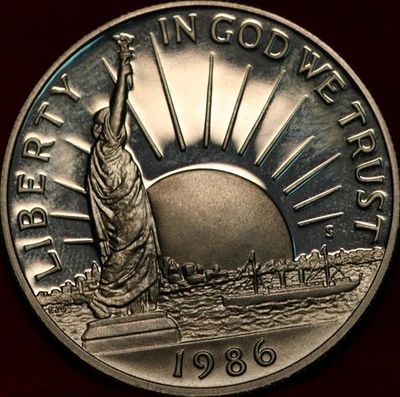 Uncirculated Proof 1986-S Statue of Liberty Clad Comm Half Dollar - Image 1 of 2