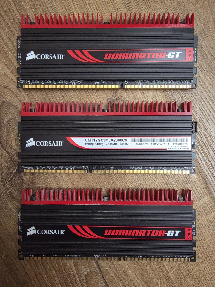 Corsair Dominator GT DDR3 2000 Mhz MATCHED PAIR RAM DRAM MEMORY - Image 1 of 1