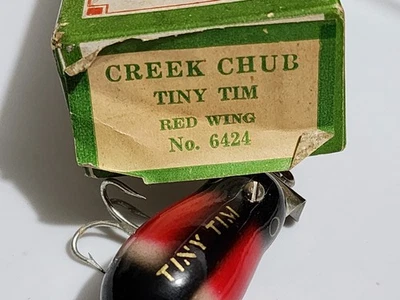 Creek Chub Tiny Tim Redwing Blackbird Fishing Lure EX- In Label End Box SEE PICS - Image 1 of 4