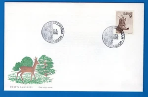 STAMPS SWEDEN- Roe Deer, 95 ore,  FDC, 1972- # - Picture 1 of 1