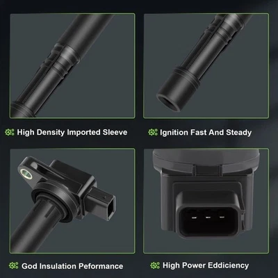 4 For 2004 2005 2006 2007 2008 Acura TSX 2.4L Ignition Coil & 4 Spark Plugs Foto 1 de 4