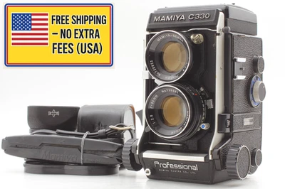 Blue Dot [N MINT w/Hood]  Mamiya C330 Professional Camera + 80mm f2.8 Lens - Image 1 of 4