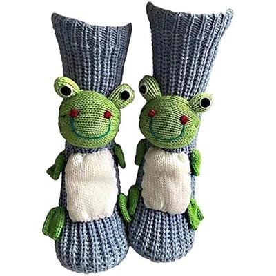 超柔软女式可爱动物设计羊毛袜 - 安全舒适的室内穿着 — 第 1/4 张图片