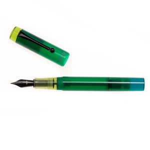 OPUS 88 Fountain Pen 2024 Green Demonstrator PVD Coat Black Nib Medium OP2401001 - Picture 1 of 8