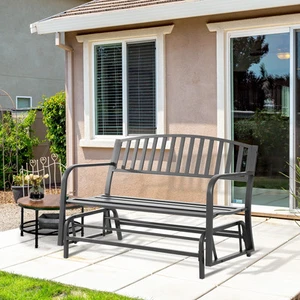 Patio Garden Glider 2 Person Outdoor Porch Gliding Chair Yard Furniture - Picture 1 of 11