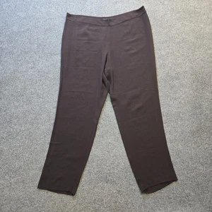 Eileen Fisher Pants Womesn Size XL Brown Silk Tapered Lightweight Capsule Career - Picture 1 of 9