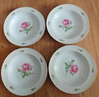 (4) Furstenberg Porcelain Vintage Rose Pattern Salad/ Dessert Bowls Gold Gilded2