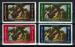 ST. LUCIA, SCOTT # 324-327, SET OF 4 MNH CHRISTMAS 1972 HOLY FAMILY, SEBASTIANO - Picture 1 of 1