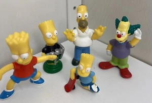 Vintage THE SIMPSONS PVC FIGURES x 5 BART HOMER Crusty the clown 90's FOX - Picture 1 of 16