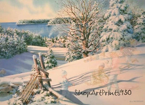CHARLES PETERSON "Sledding Hill" 16.5" X 12"(ENCORE) SIGNED & Numbered Print - Picture 1 of 1