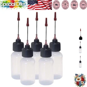 High-Quality 5-Pack of 1oz Gun Oil Bottles with Wide Mouth and Needle Applicator - Picture 1 of 6