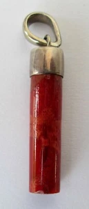 Colgante de coral rojo y plata esterlina vintage - Imagen 1 de 2