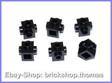 Lego 6 x Baustein 1x1 Noppen auf 4 Seiten schwarz 4733 Konverter Brick NEU / NEW