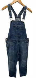 Gap Denim Bib Overalls Womens Small Blue Denim Slouchy Loose Deep Pockets - Picture 1 of 6