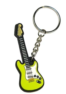 New MD brand detailed green music guitar keyring quality materials free postage - Bild 1 von 3