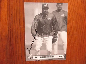 GEORGE HENDRICK Cardinals/Angels Signed 5"x7" Black and White Photo - Picture 1 of 3