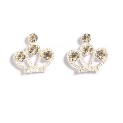 30Pcs 1.5cm 0.59" Silver Flower Rhinestone Buttons For Wedding Decoration Craft - Image 1 of 3