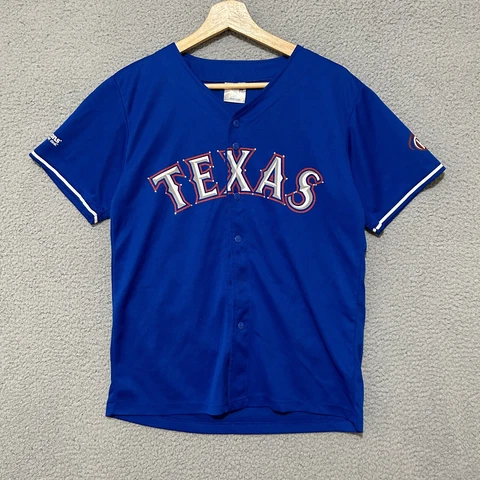 Texas Rangers #32 Josh Hamilton Jersey Youth L Blue Rhinestones MLB Cover