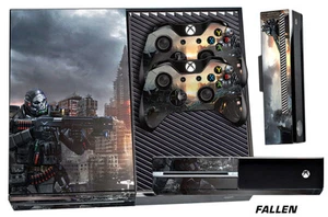 Skin for XBOX ONE 1 Console 2 Controller Graphics Sticker Wraps Decal FALLEN - Picture 1 of 1