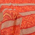 Sanskryti Vintage Czerwone indyjskie sari Georgette Nadruk Sari Dekoracja Rzemiosło Tkanina