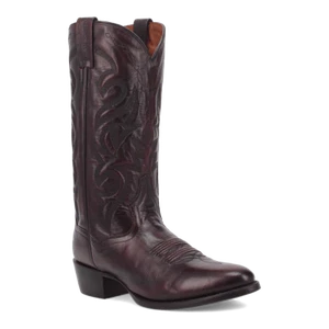 DAN POST Men's MILWAUKEE DP2112R 13" Western Boot, Leather Blackcherry, SZ 12 B - Picture 1 of 10