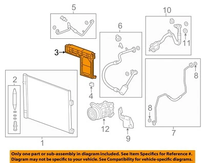 GM OEM 16-18 CT6 Condenser, Compressor Lines-Bracket 84275033 - Image 1 of 2