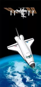 El Transbordador Espacial Regresa a la Tierra - Tarjeta de Felicitación Postal Lenticular 3D - Imagen 1 de 1