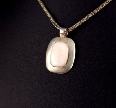 Anhänger 925 Silber Perlmutt rosa + Kette - elegant & attraktiv - Bild 1 von 4