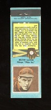 1934 Diamond Match Co. Matchbook Cover Silver Border Baseball M. Gaston VG/EX
