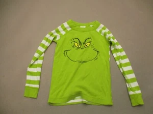 Hanna Andersson Grinch Size 5 Boys Multicolor 100% Organic Cotton Pajama Top 728 - Picture 1 of 5